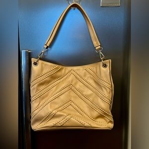 Big Buddha purse bag 
Color is a tan with gold hues